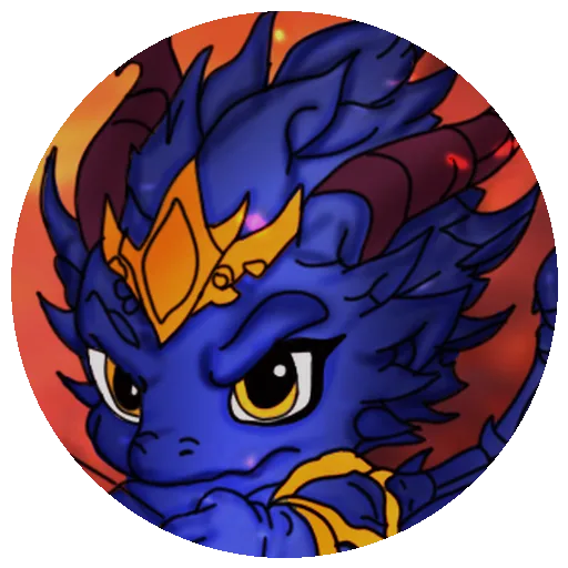 A blue Sagittarius zodiac dragon drawing a glowing bow